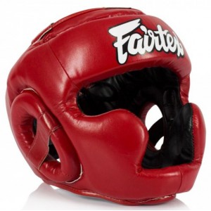 Детский боксерский шлем Fairtex (HGK-15 red)